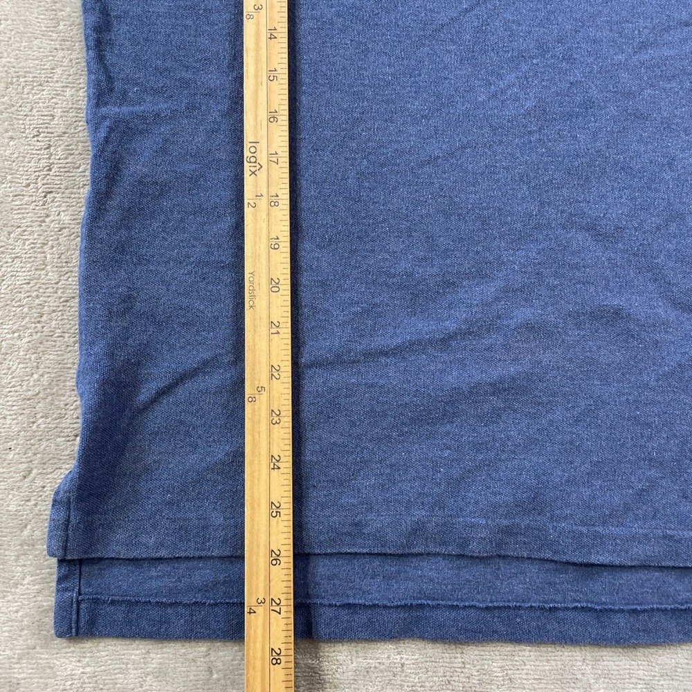 Polo Ralph Lauren  Pique Shirt Mens Large Blue Long Sleeve Preppy Casual Office - Picture 5 of 9